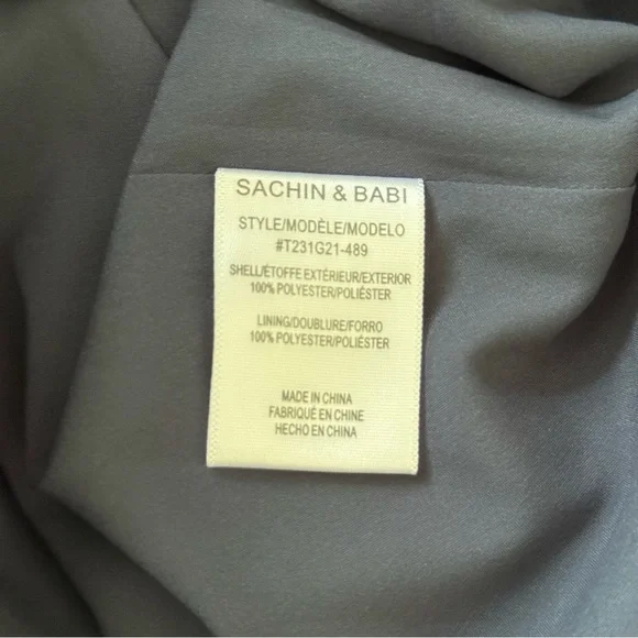 SACHIN & BABI Zoe Belted Gown, Ivory/Blue, Size 6, NWT - Picture 14 of 14